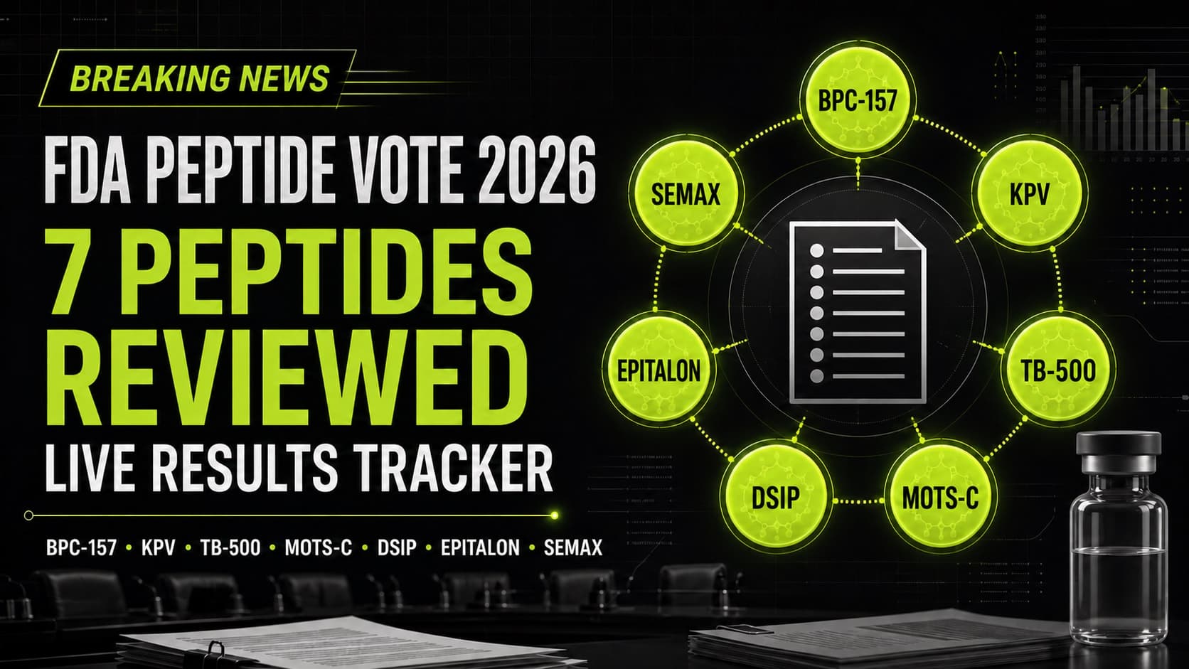 FDA Peptide Vote 2026: Results for BPC-157 and 6 Others