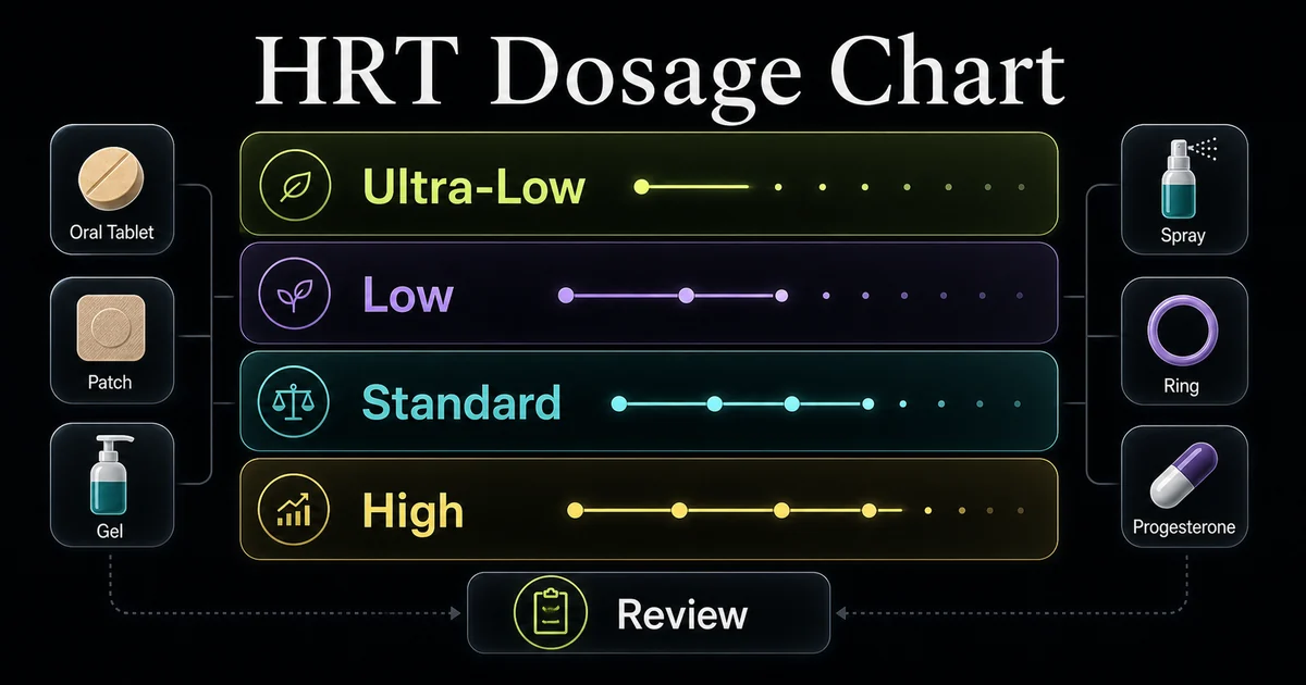 HRT Dosage Chart: Estrogen and Progesterone Doses by Type