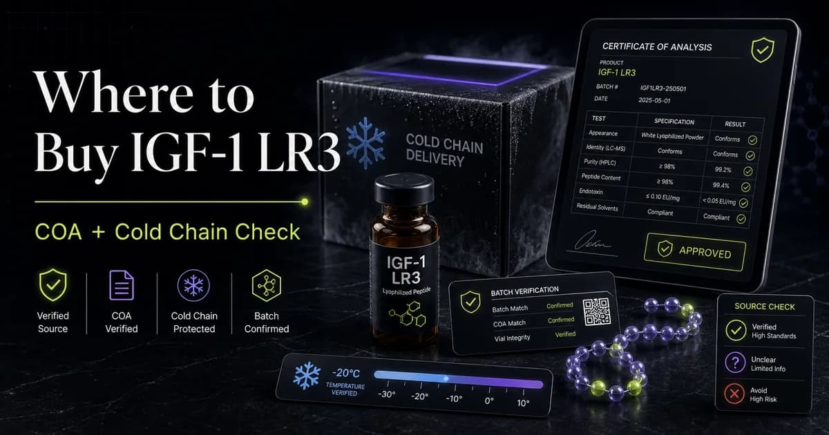 Where to Buy IGF-1 LR3: For Sale Sources, COA & Red Flags (2026)