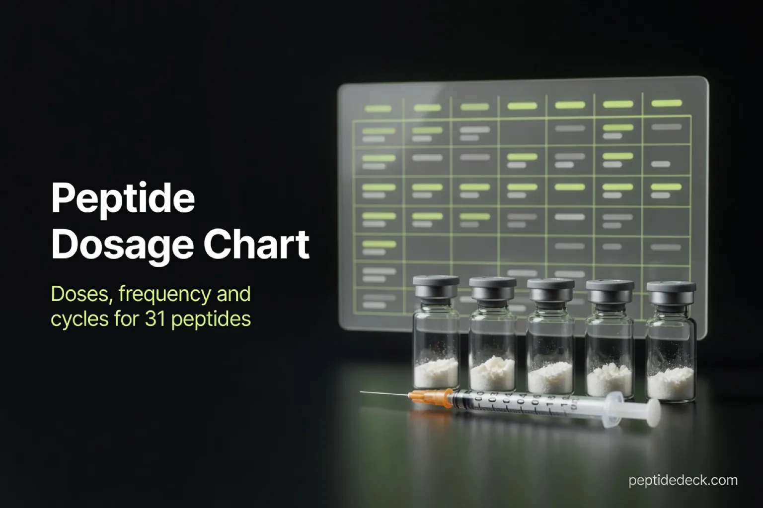 Peptide Dosage Chart (2026): Doses & Cycles for 31 Peptides