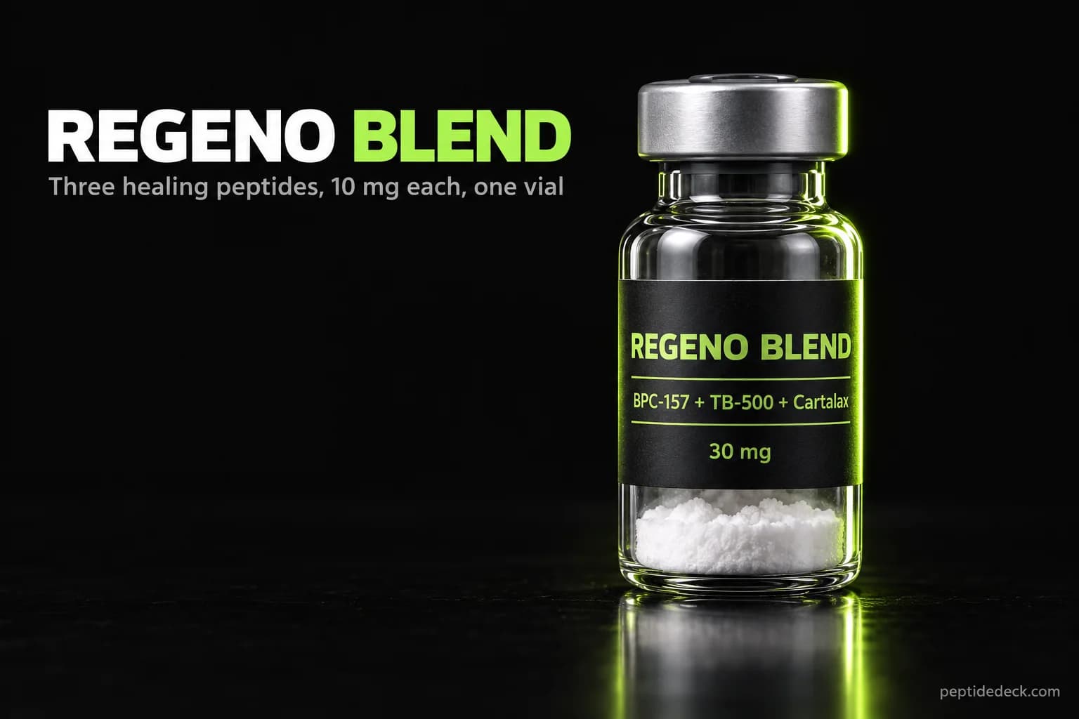 Regeno Blend (BPC-157 + TB-500 + Cartalax): Dosage, Price & the 1:1:1 Ratio Problem Nobody Mentions (2026)